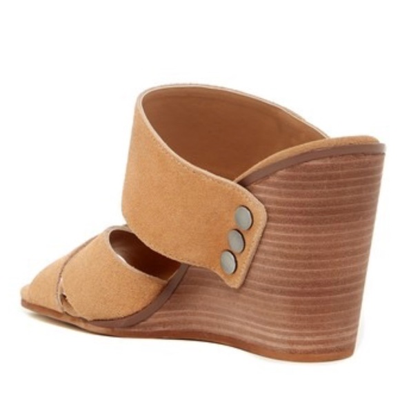 Distressed Suede Crisscross Chic Wedge Sandals - Picture 7 of 8